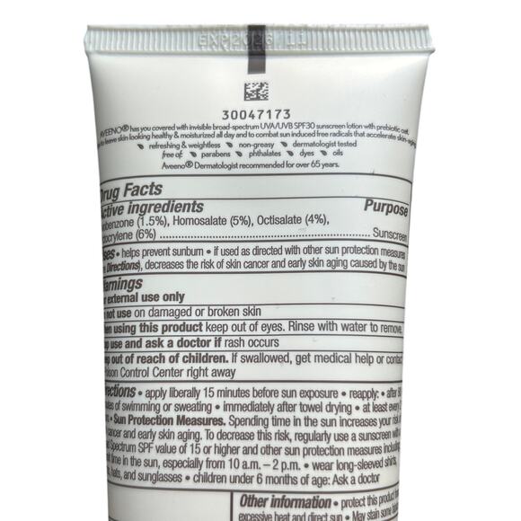 Aveeno Protect + Hydrate SPF 30 Broad Spectrum Sunscreen LOT of 2, 3.0 Fl Oz - Picture 5 of 7